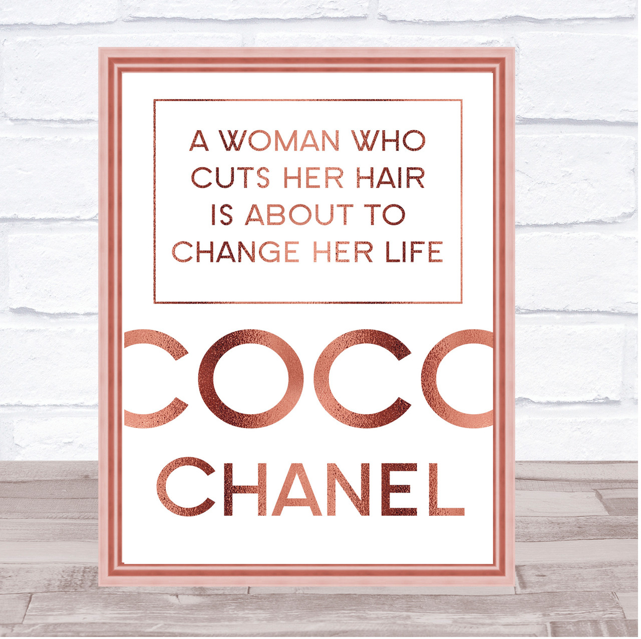 Coco Chanel Hair Quote Wall Art