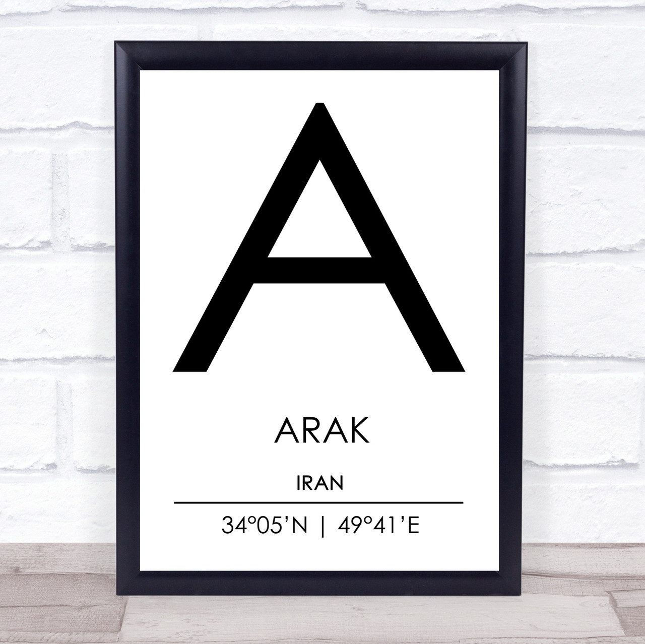 Arak Iran Coordinates World City Travel Print The Card Zoo