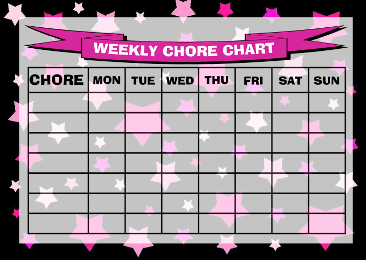 Pink Chore Chart