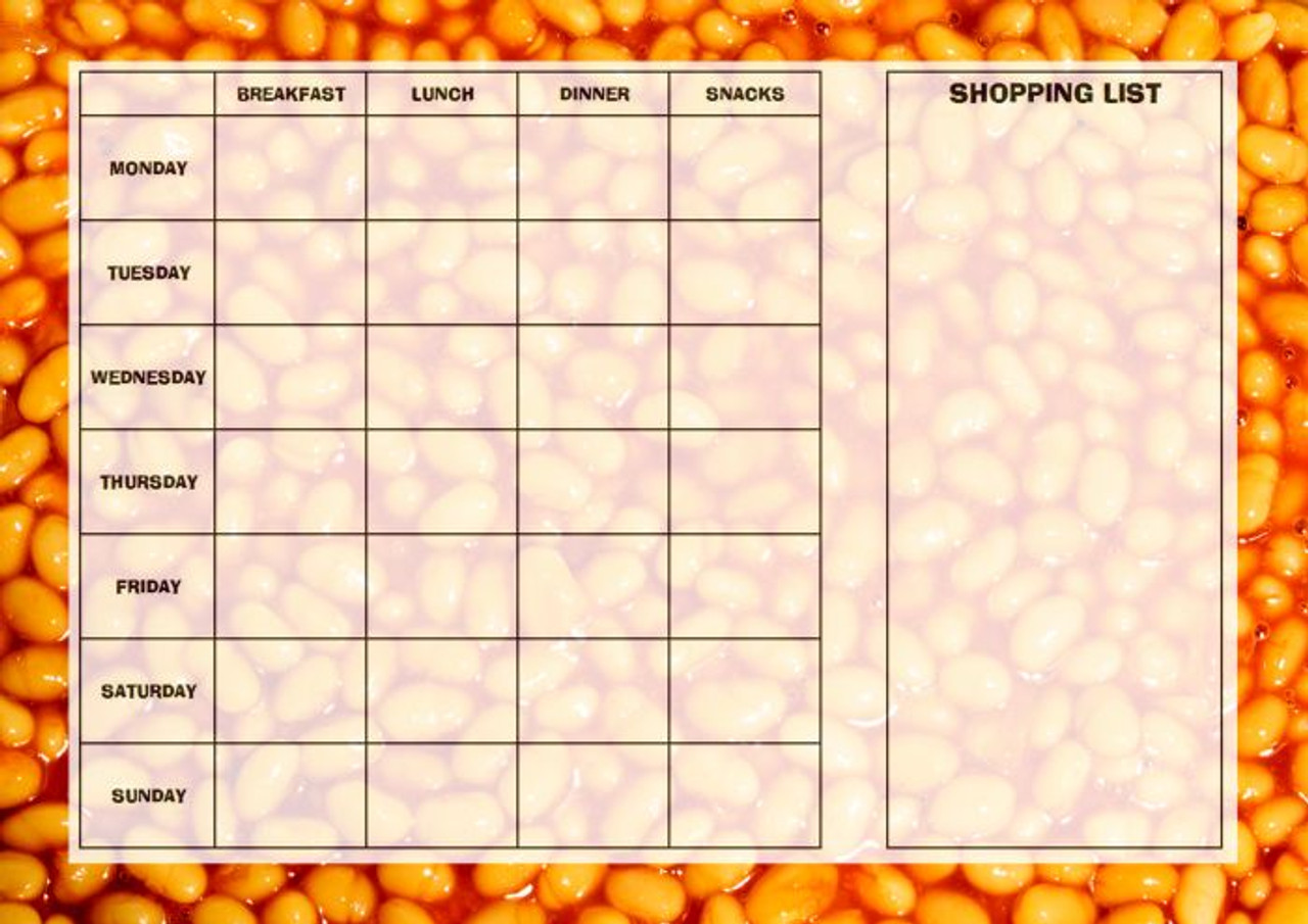 Weekly Nutrition Chart