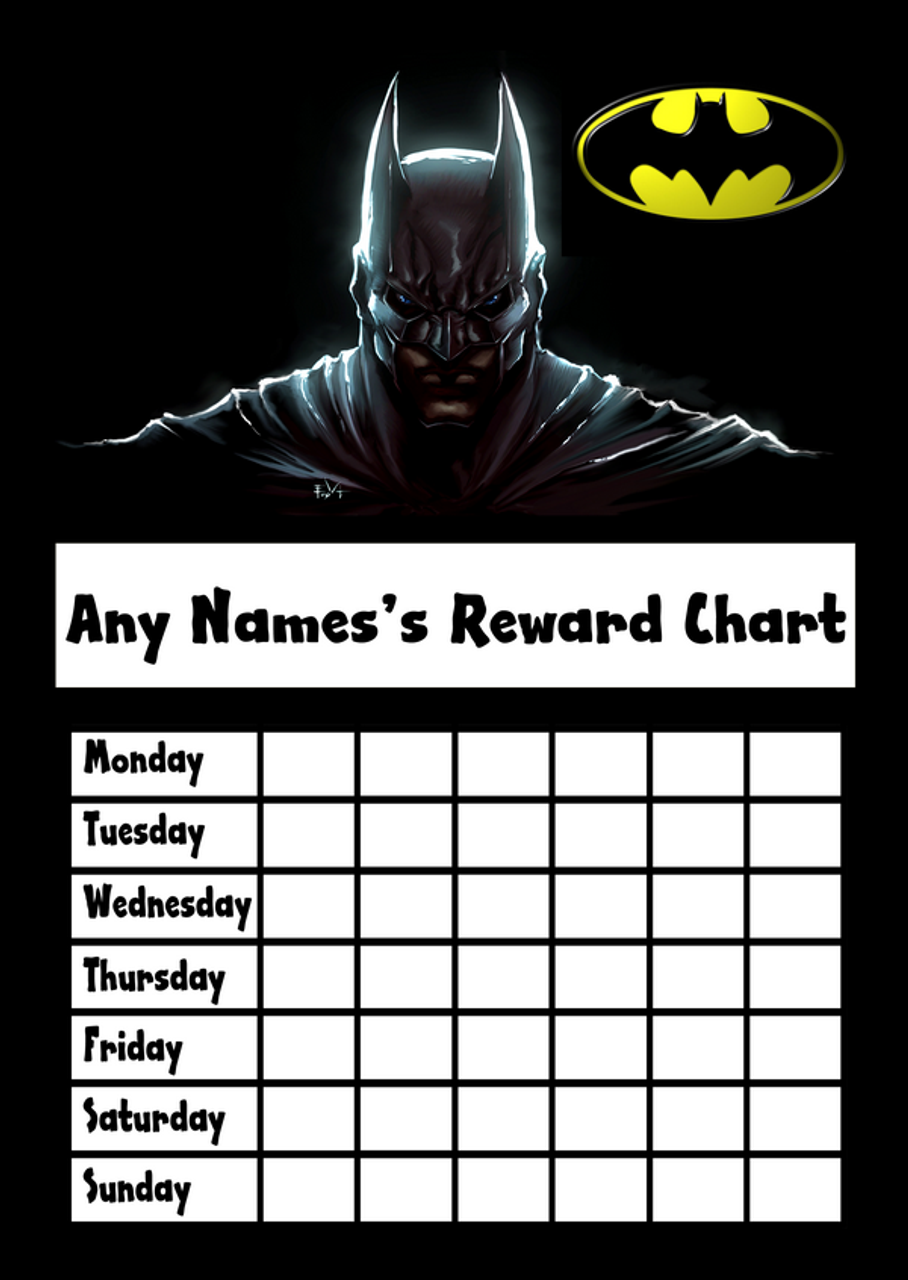 Batman Potty Chart
