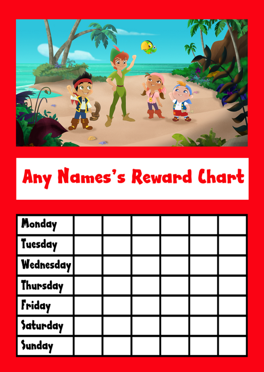 Jake And The Neverland Pirates Potty Chart