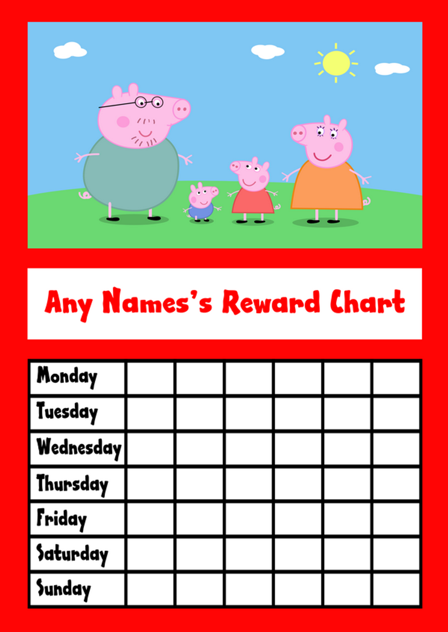 Peppa Pig Sticker Reward Chart