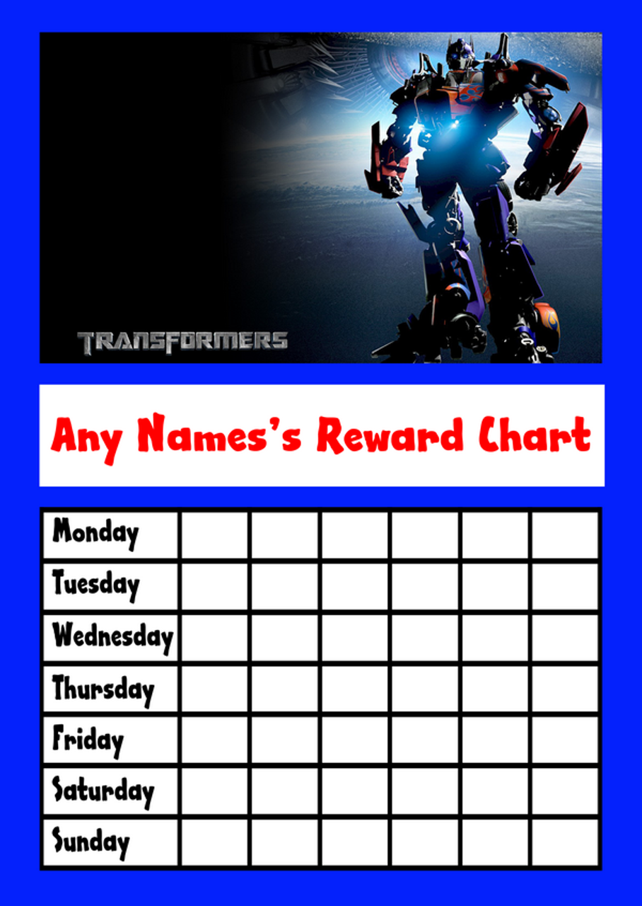 Transformers Chore Chart