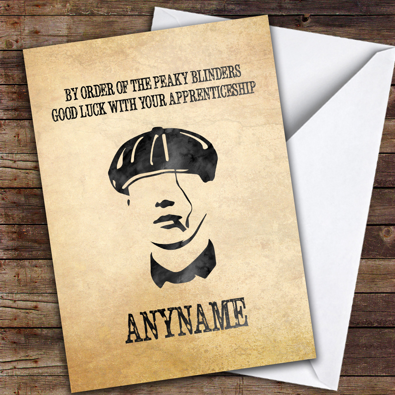Peaky Blinders Apprenticeship Personalised Good Luck Card The Card Zoo