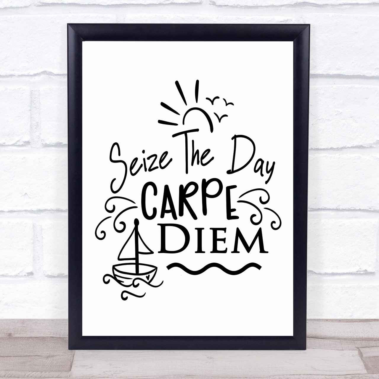 Seize The Day Carpe Diem Quote Typography Wall Art Print - The Card Zoo seize-the-day-carpe-diem-quote-typography-wall-art-print-the-card-zoo