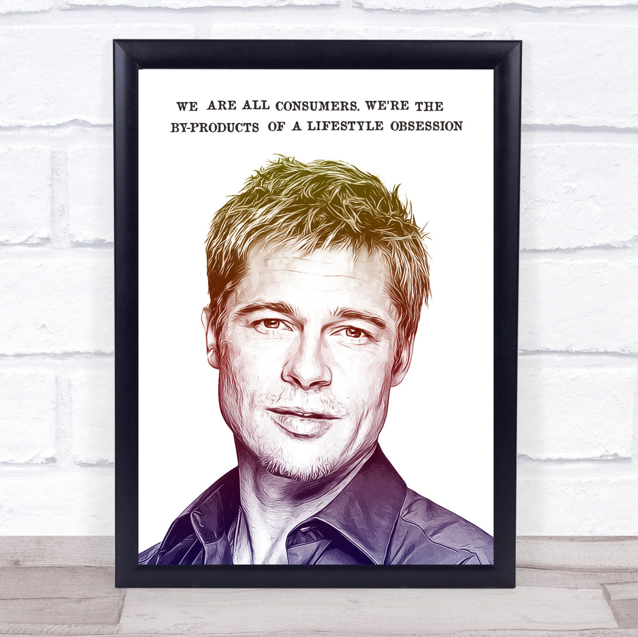 BRAD PITT INTEGRAL SILVER ポスター World War Z Brad Pitt Premium Poster