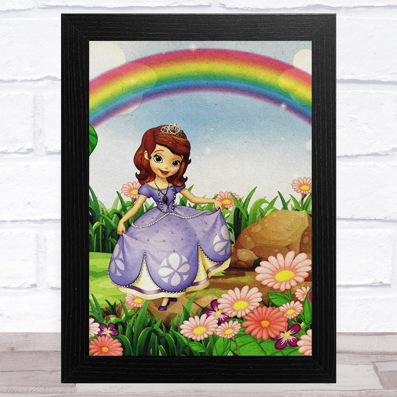 Sofia The First Vintage Children's Kid's Wall Art Print - The Card Zoo