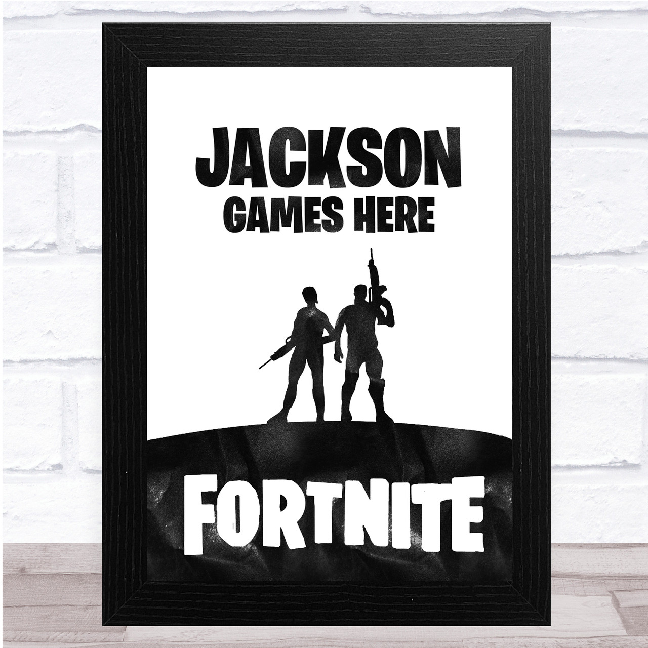 Fortnite Figures Any Personalised Wall Art Print - The Zoo