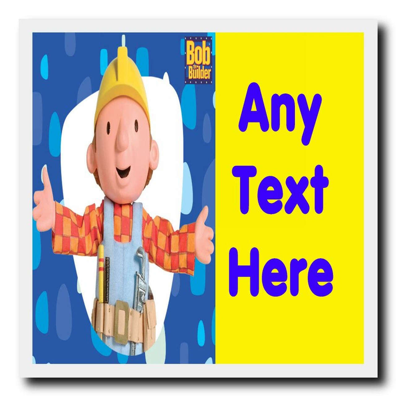 Bob The Builder Personalised Drinks Mat Coaster The Card Zoo - bob the builder bob the builder bob the builder bo roblox