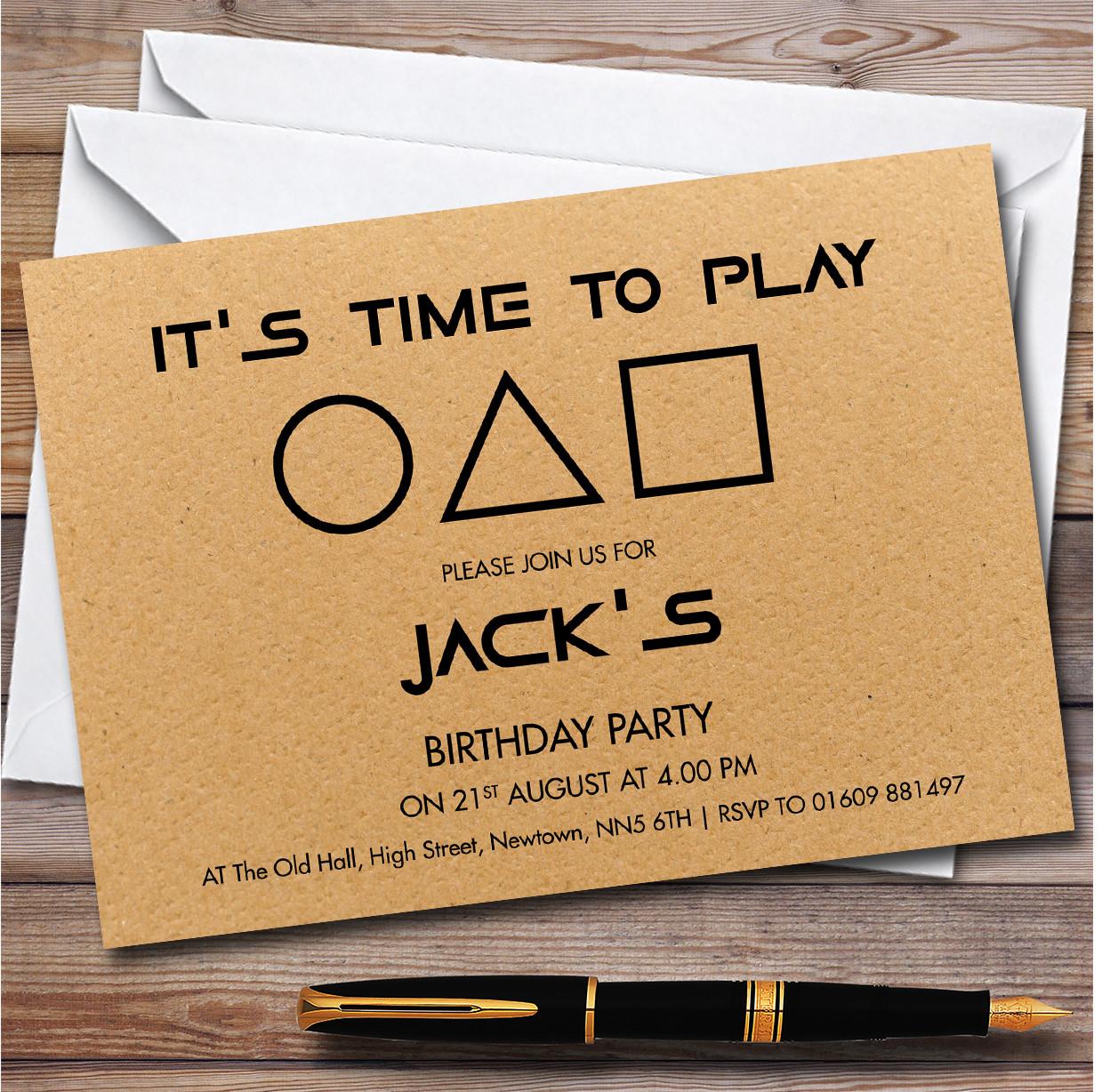 Squid Game Business Card Personalised Birthday Party Invitations - The Card  Zoo