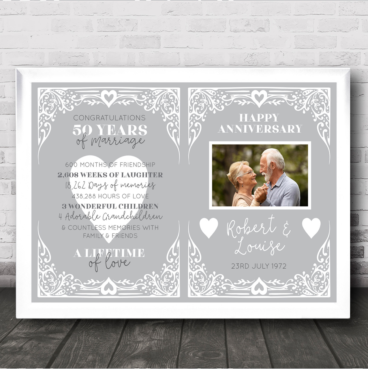 50th Anniversary Blanket, Golden 50 Years of Marriage Gifts for 50th Wedding  Anniversary, 50