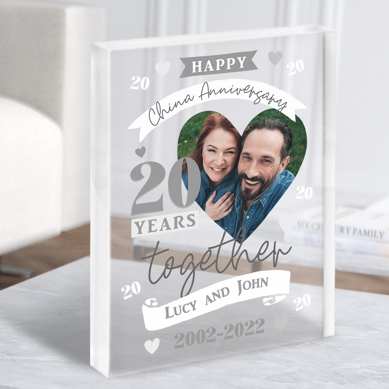 20 Years Together 20th Wedding Anniversary China Photo Gift - Main Image