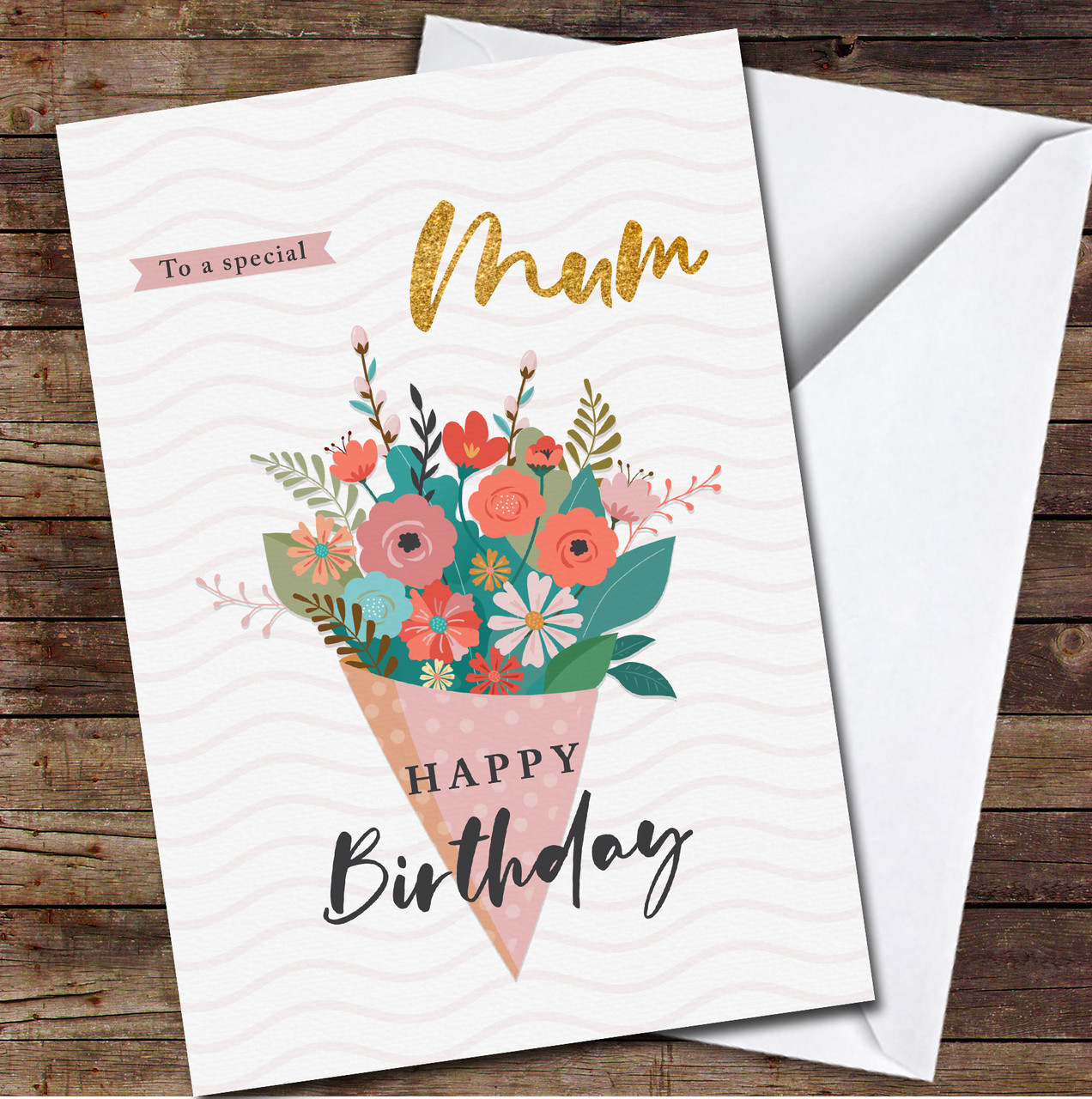 Female Buttons Birthday Card for Mum, Grandma