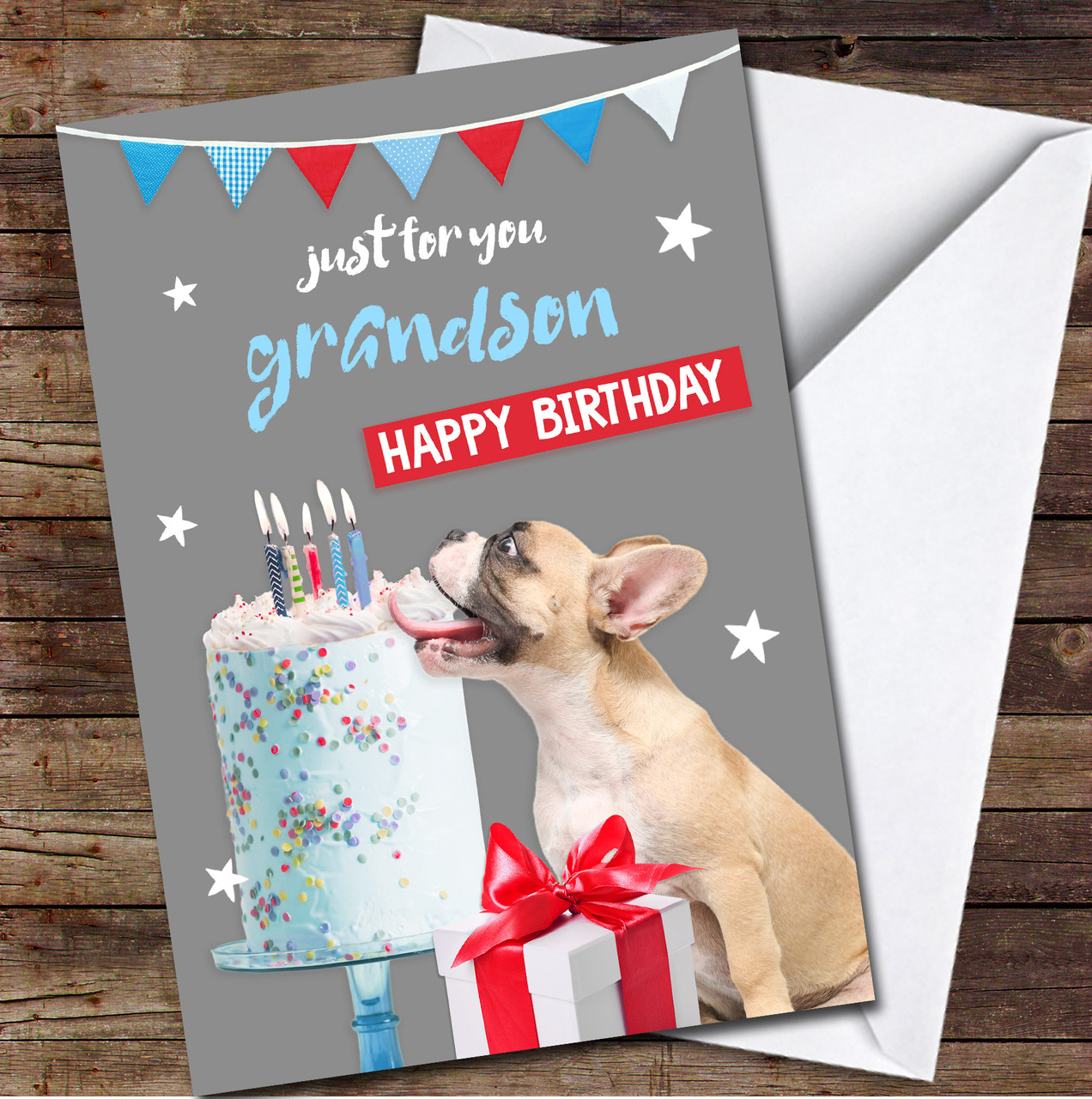 Grandson Birthday Card Personalisation - Three Tier Cake & Stars - Card  Gallery Online UK