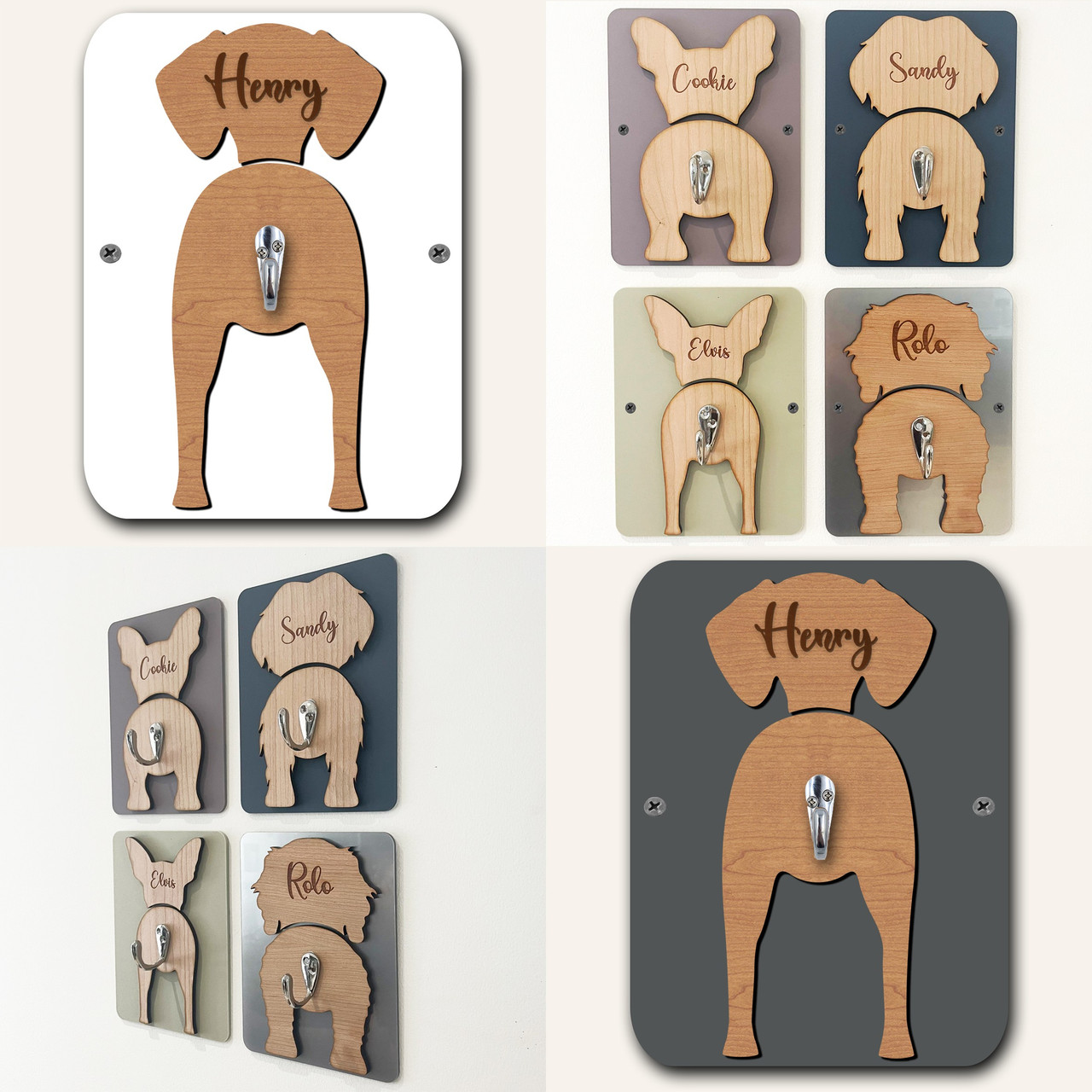 Vizsla Dog Lead Holder Leash Hanger Hook Any Colour Personalised