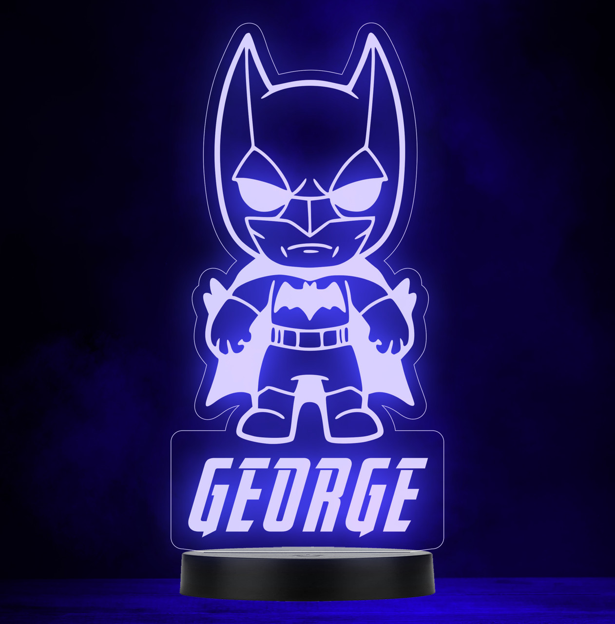 Batman Baby Superhero Dc Comic Personalised Gift Colour Change Lamp Night  Light - The Card Zoo