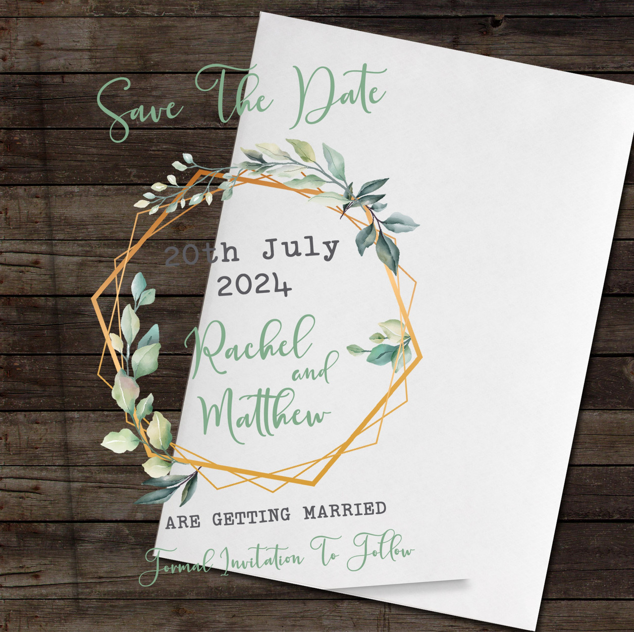 Green Nature Wedding Save The Date