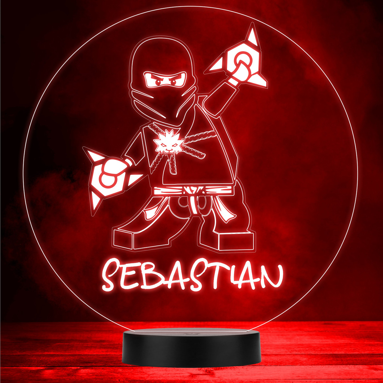 Ninjago Character Ninja Colour Changing Led Lamp Personalised Gift