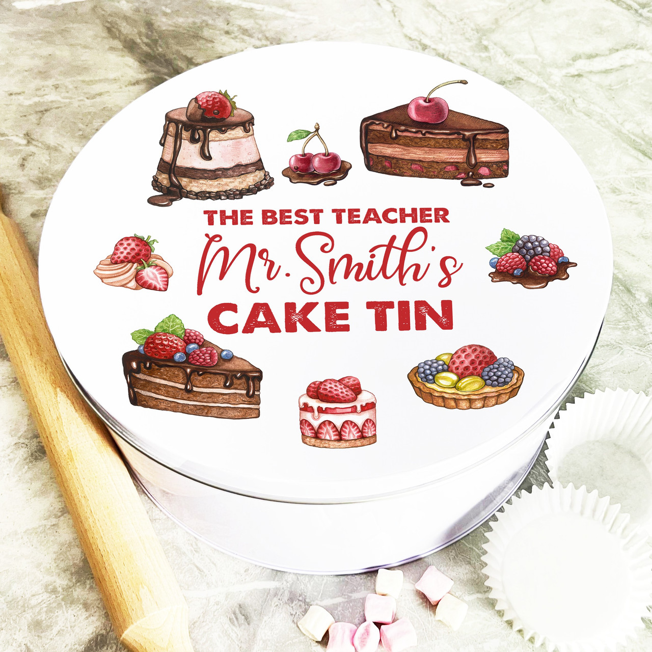 Cake tag: best teacher - CakesDecor