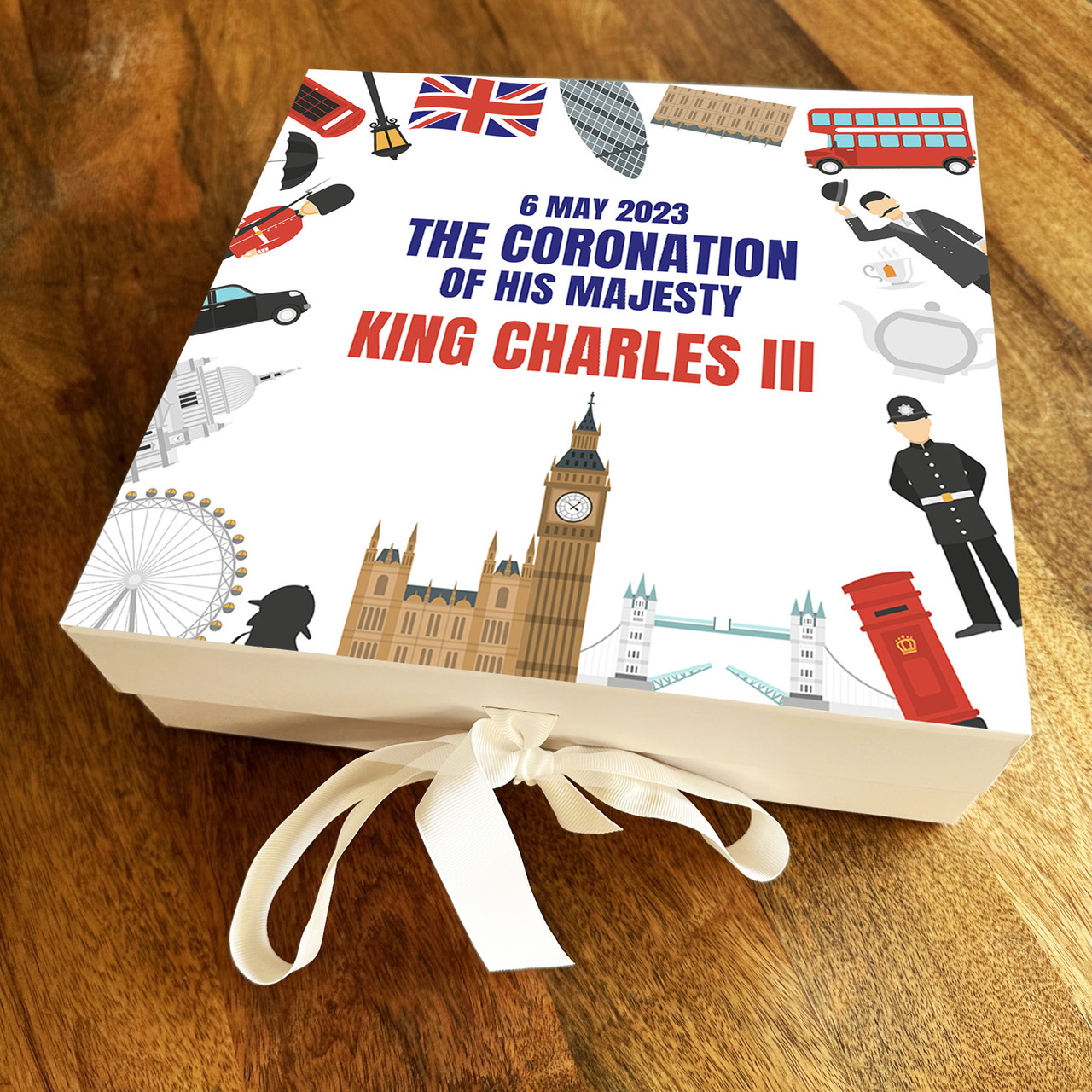 Square London UK Elements King Charles III Coronation Personalised Gift Box  - The Card Zoo