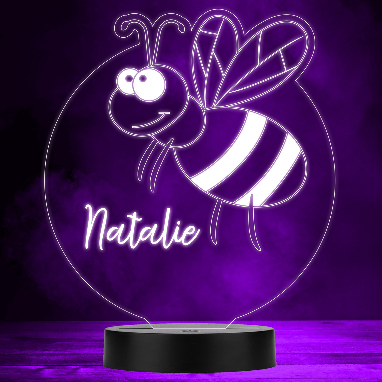 Cute Bumble Bee Bug Insect Multicolour Personalised Gift LED Lamp Night  Light - The Card Zoo