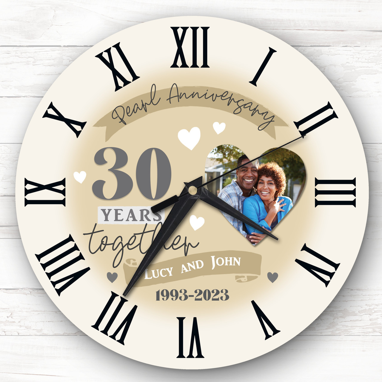 Buy Personalised Photo Wall Clock, Personalized Wall Clock with Picture  Text, Customized Square Clock Print, Custom Photo Clock Gift for Couples  Newlyweds Friends Family Birthday Wedding Valentine's Day Online at  desertcartINDIA