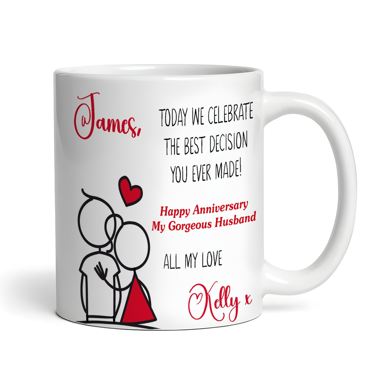 Buy 1st Wedding Anniversary Gift for Husband Wife, Personalised One Year As  Mr and Mrs Gifts, 1st First Anniversary Gifts for Couple, Our First  Anniversary, One Year Married, With Grey Bag Online