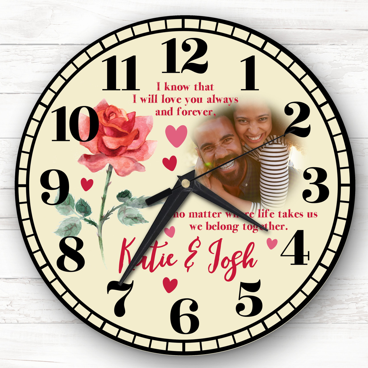 Arihant wooden Personalised wall clock for marriage gift at Rs 350/piece in  Bengaluru