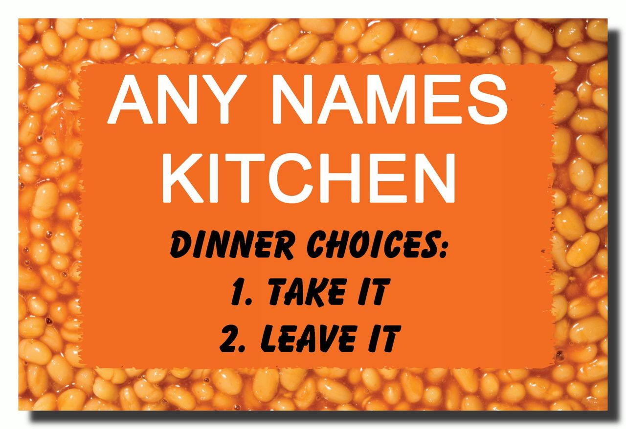 Funny Baked Beans Kitchen Personalised Jumbo Fridge Magnet The Card Zoo - team baked beans roblox