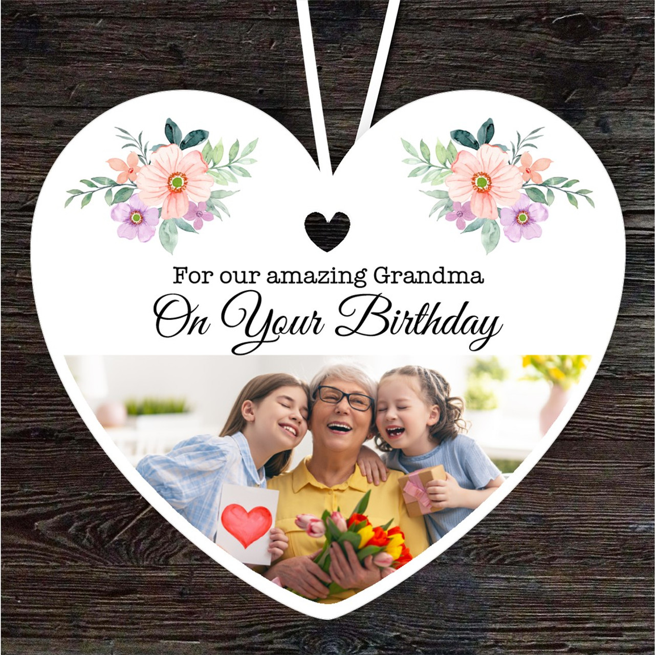 Amazing Girlfriend Red Floral Photo Birthday Gift Custom Clear Acrylic  Block - The Card Zoo