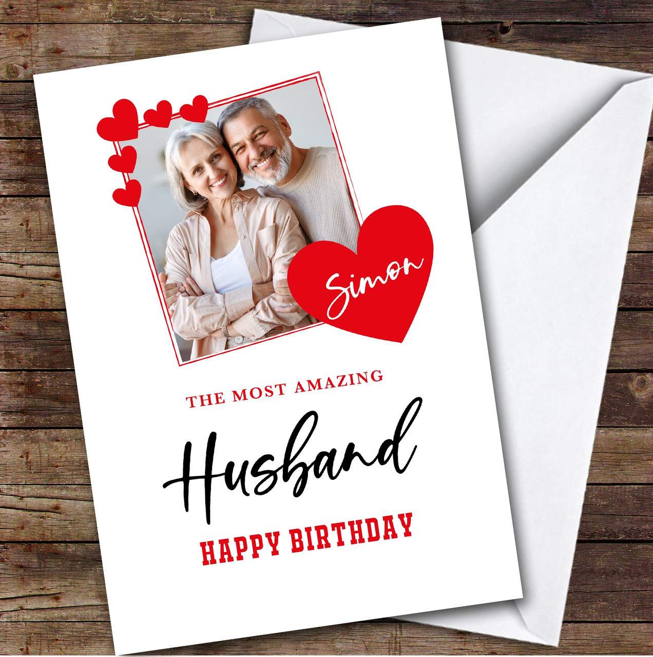 Birthday Card Love Heart Husband – The Dried Petal Company