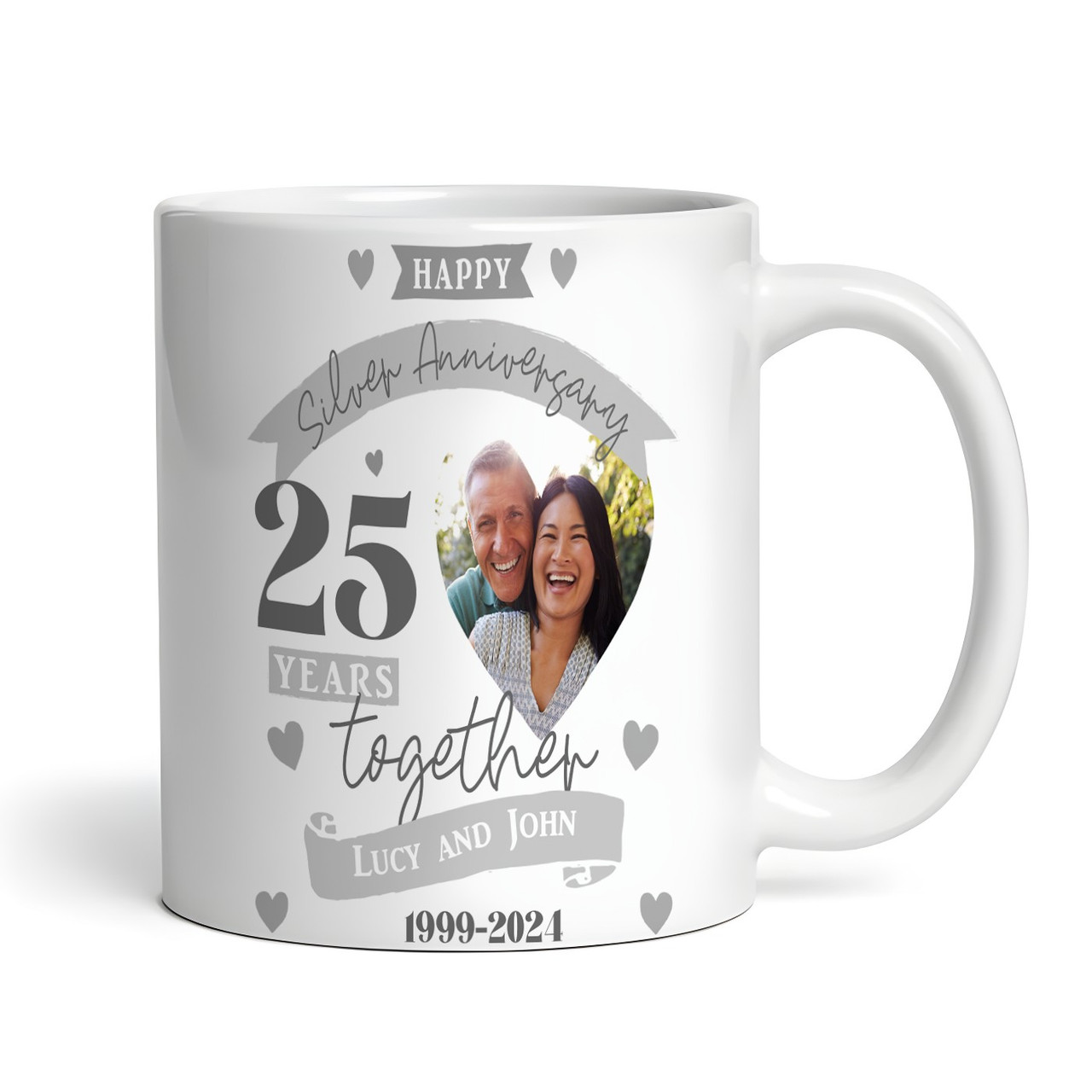 25 Years Together 25th Wedding Anniversary Gift Silver Photo