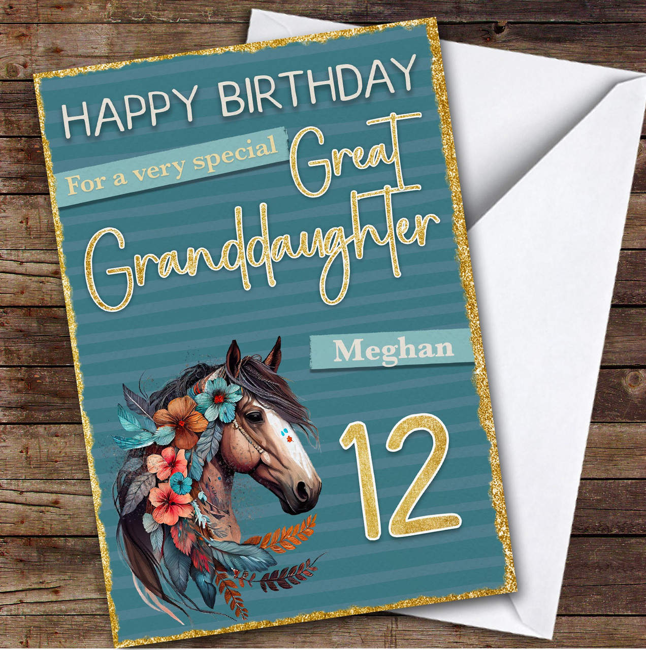 Great Granddaughter 12th Horse Riding Fan Teenager Personalised