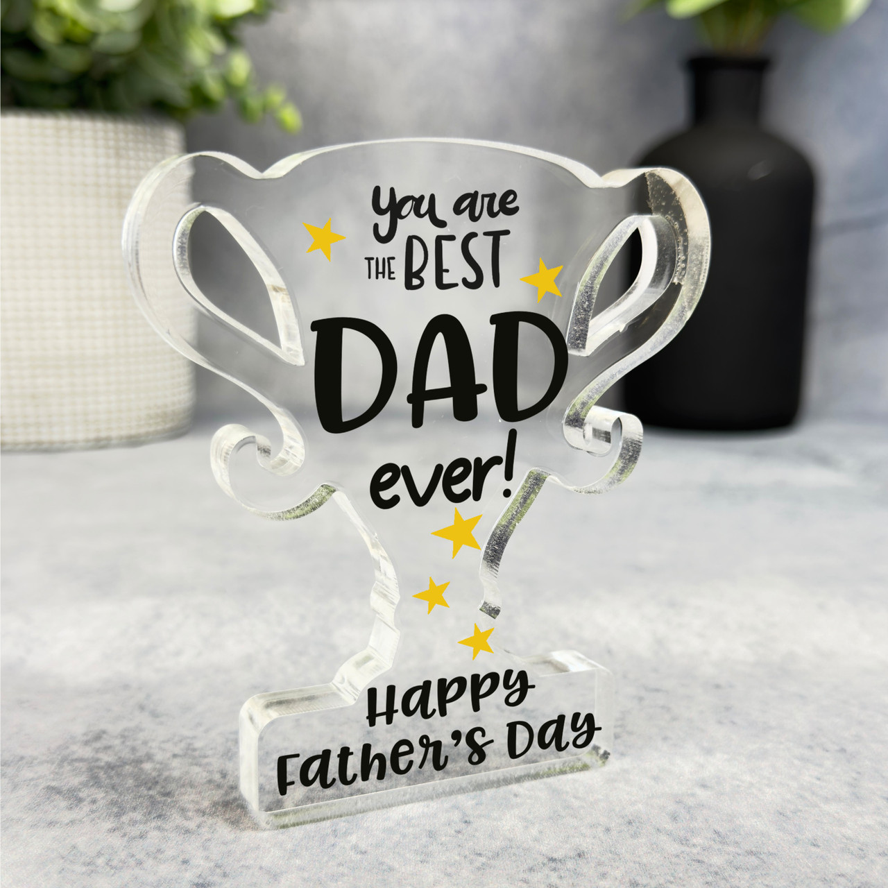 Best Dad Ever Happy Father's Day Present Trophy Plaque Keepsake