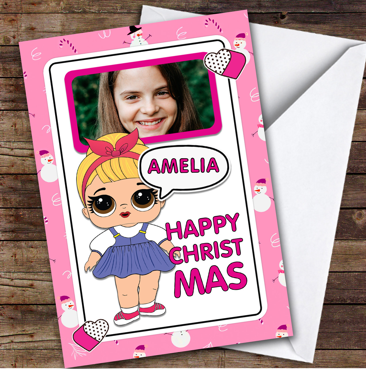 LOL Surprise OMG Doll Pink Photo Custom Kid's Personalised