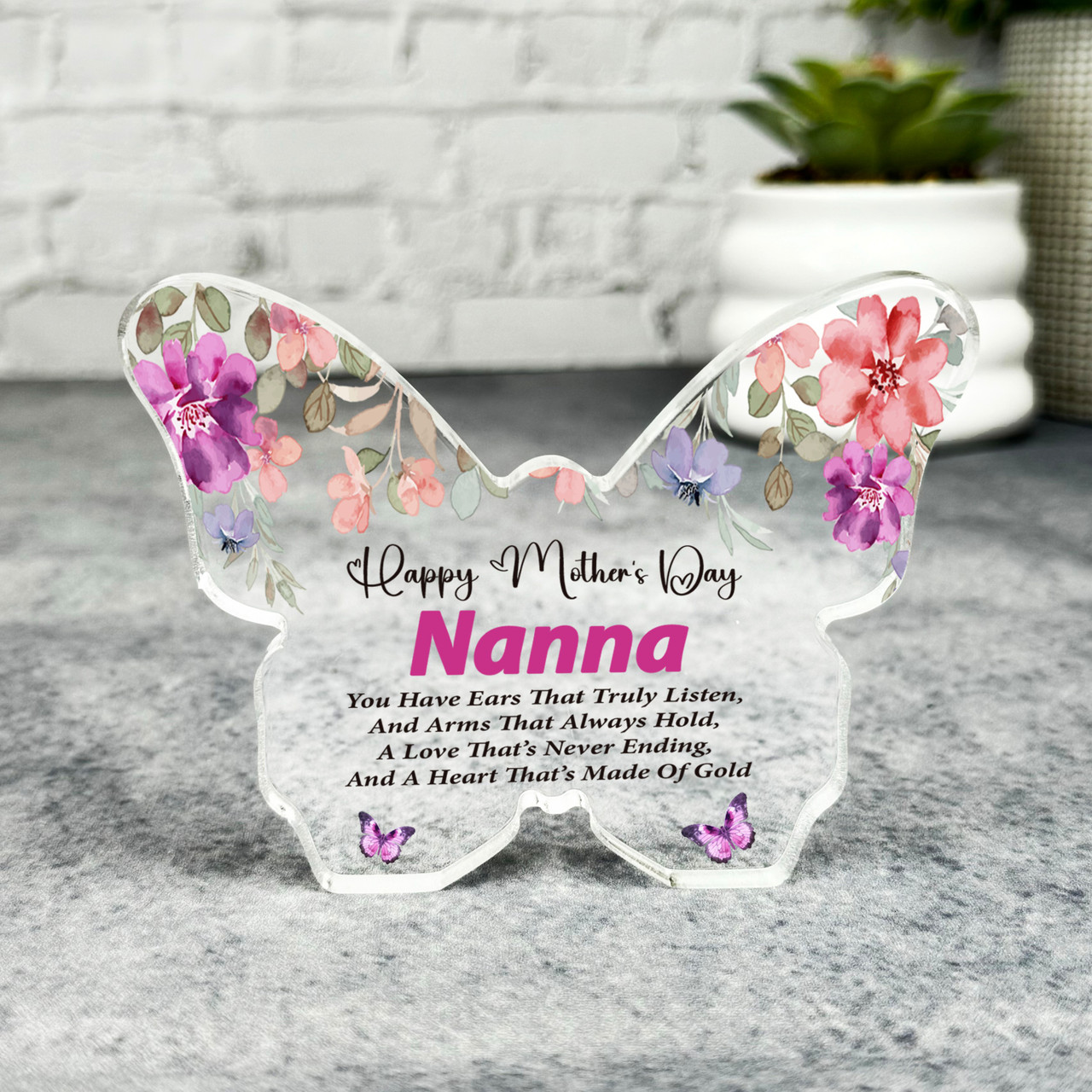 JMIMO Mum Acrylic Plaque - Thank You Mum Gifts From Daughter Son For