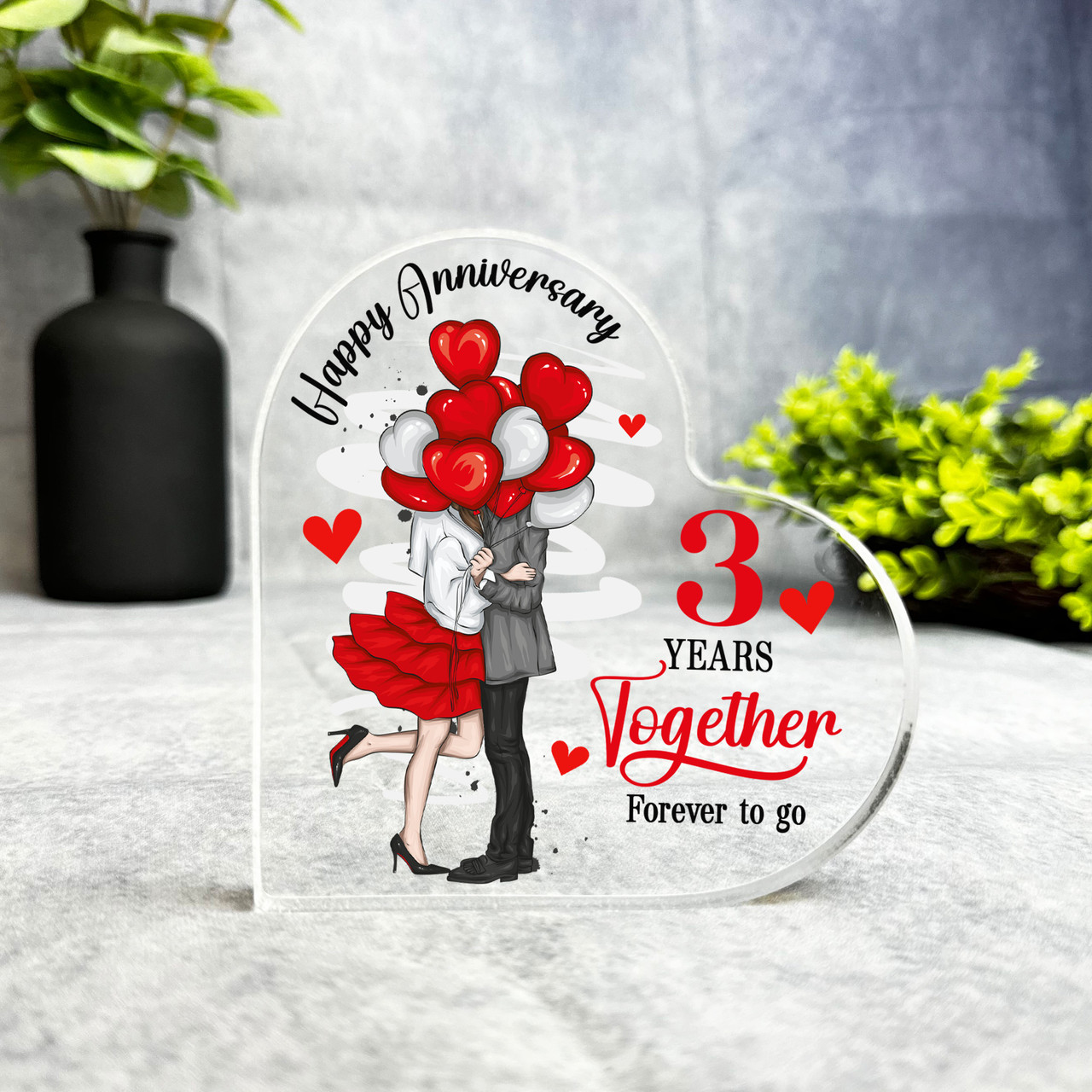 Year 3rd Wedding Anniversary Gift Forever To Go Keepsake Side