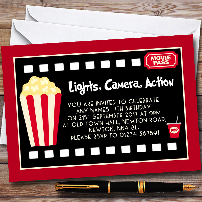 Movie Film Night Cinema Personalised Childrens Birthday Party ...