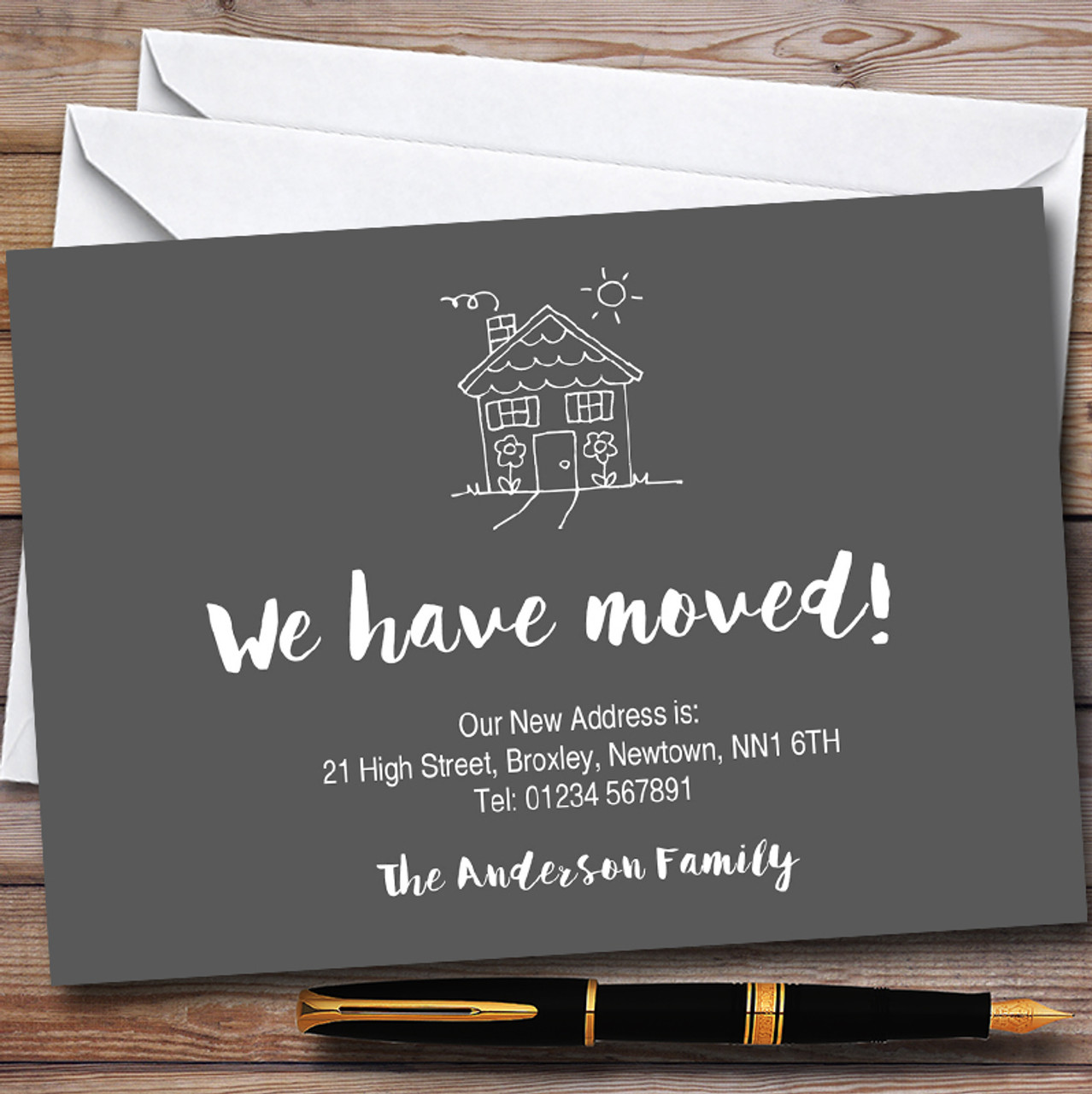 Мы переехали. Announcement image. Postcard address. Moving address. Moving address.