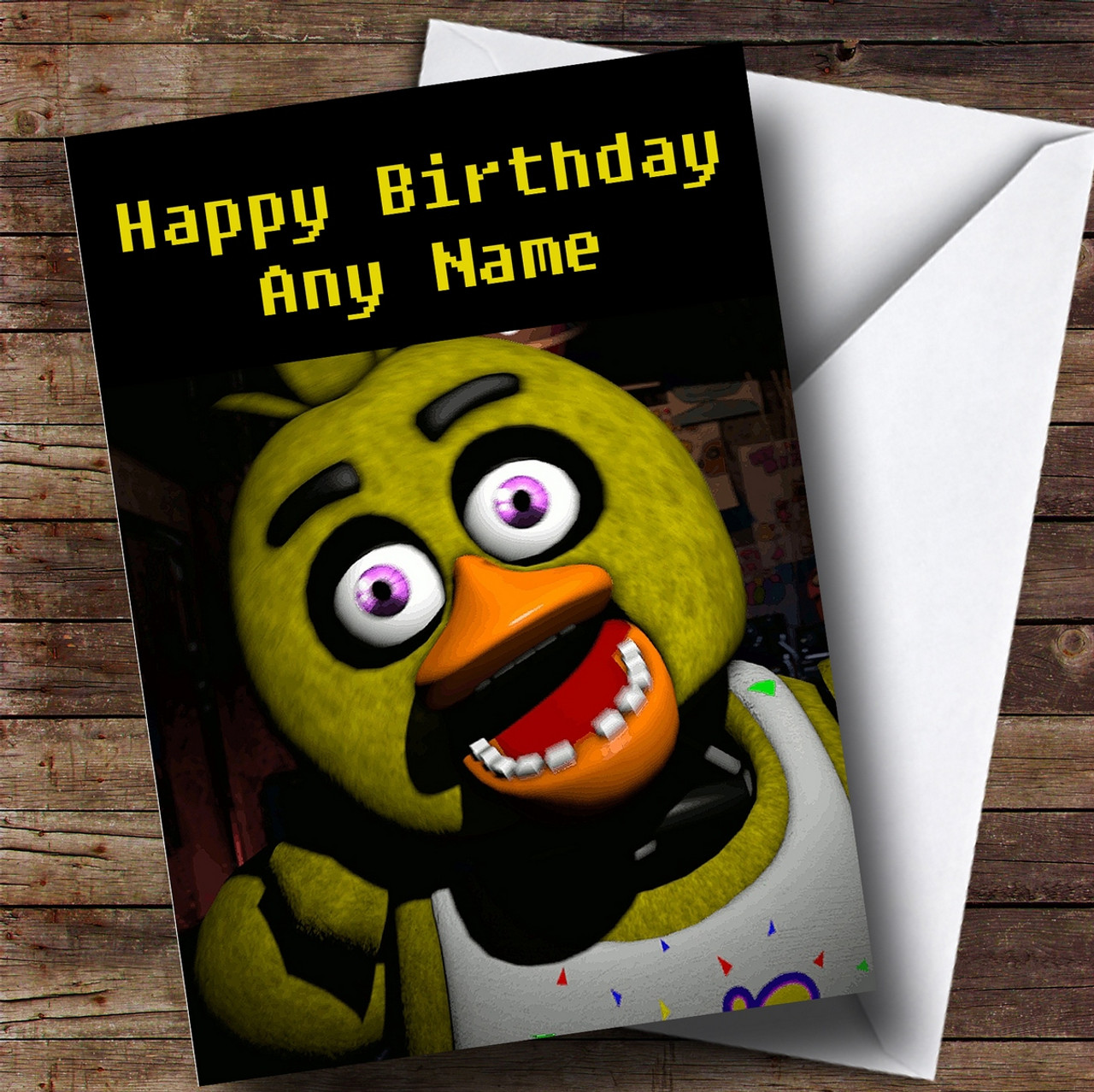 Personalised Fnaf Five Nights At Freddy S Chica Children S Birthday Card The Card Zoo - fnaf zoo roblox