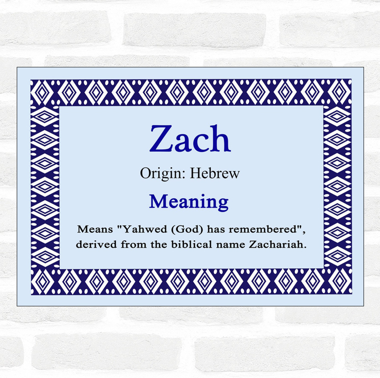 Zach Name Meaning Blue Certificate The Card Zoo - roblox zach name meaning