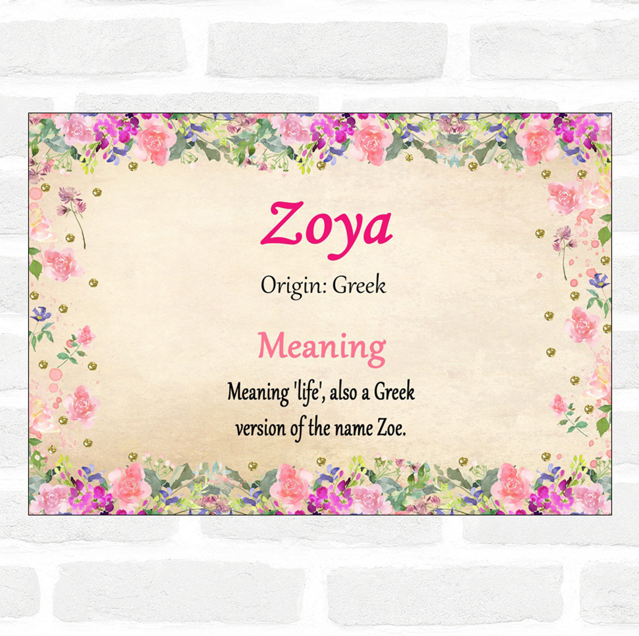 What The Meaning Name Zoya