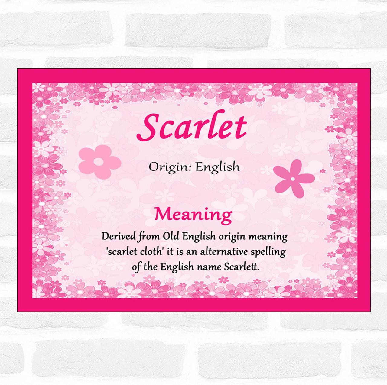 scarlet starlet meaning