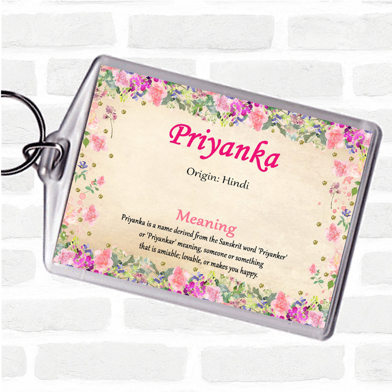 Priyanka on sale name keychain