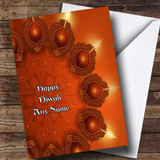Orange Lights Personalised Diwali Card