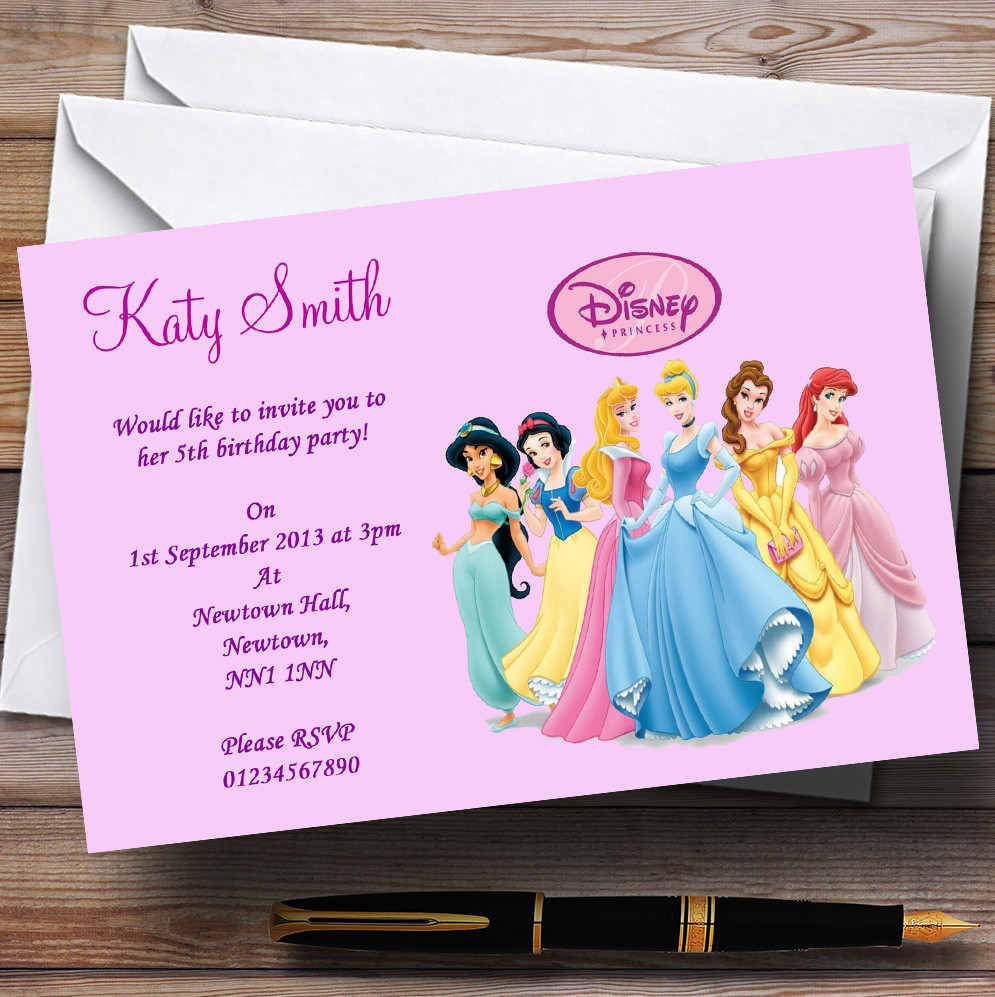 Princess Personalised Children's Party Invitations The Card Zoo
