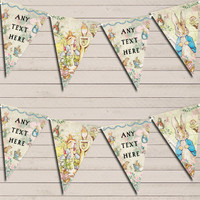 Beatrix Potter Peter Rabbit Personalised Baby Shower Bunting The