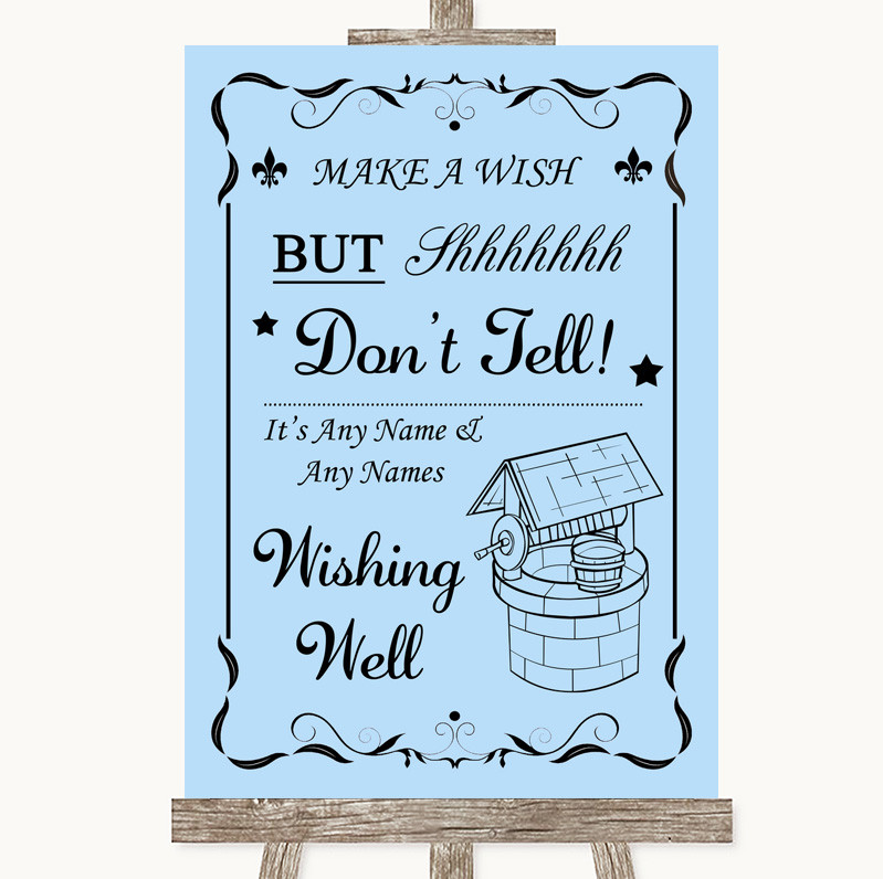 Navy Blue Blush Rose Gold Wishing Well Message Personalised Wedding — free download