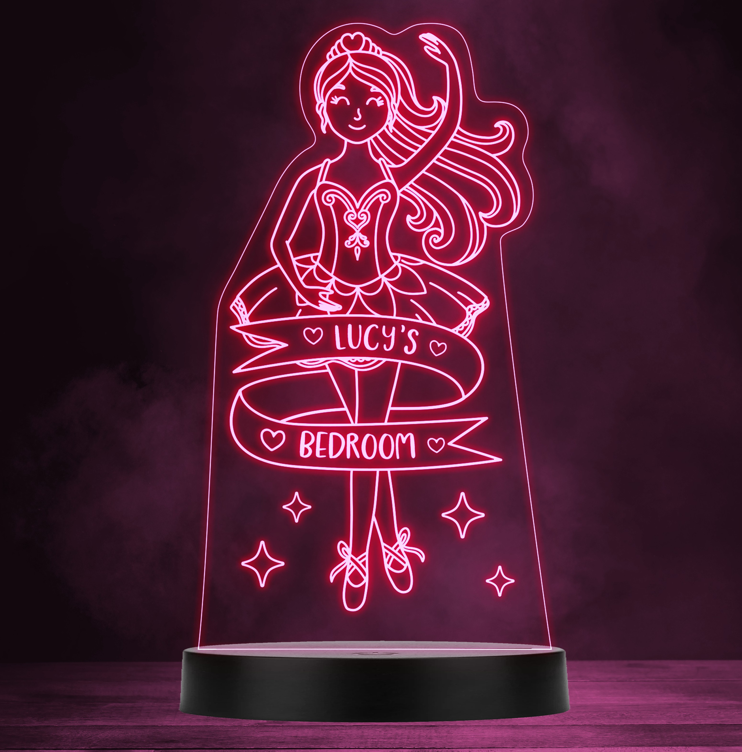 Ballerina Ballet Personalised Gift Colour Changing LED Lamp Night Light ballerina-ballet-personalised-gift-colour-changing-led-lamp-night-light